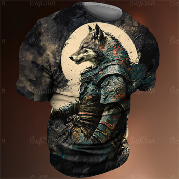 Japan Samurai Cat Graphic T Shirts Cool Classic Art Style Мъжки и дамски тениски с щампи Модни свободни горнища с О-образно деколте и къси ръкави