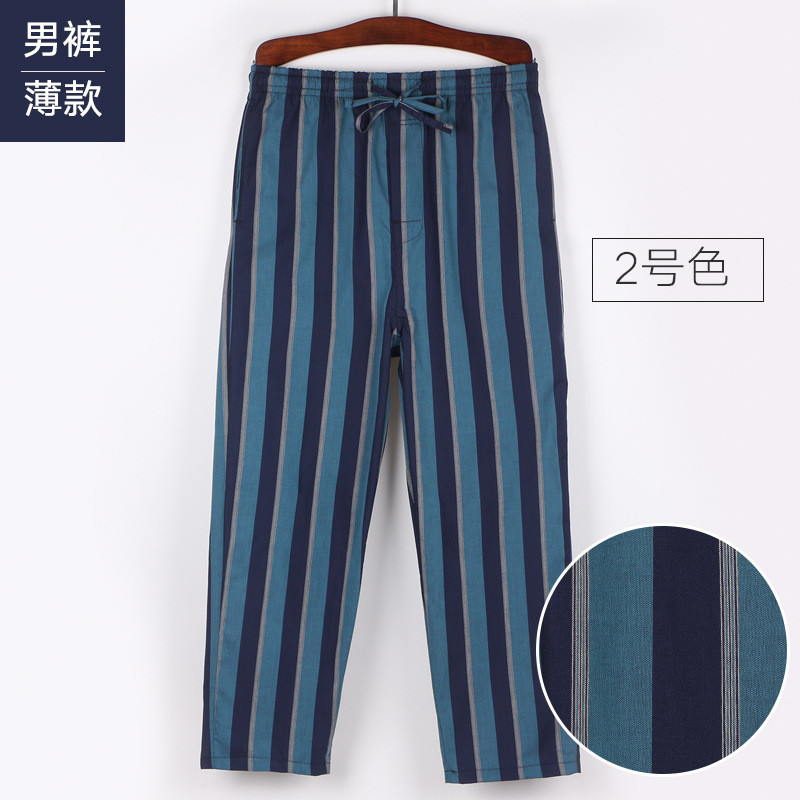 Pavasara vasara Vīriešu 100% kokvilnas miega bikses vīriešu lielizmēra guļamveļa augstākās klases bikses vīriešiem ikdienas rūtainas mājas bikses Pantalone