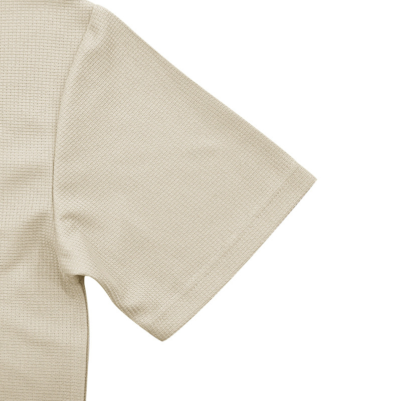 Ljetni sportovi, slobodno vrijeme, moda, slim fit i prozračna, muška majica kratkih rukava, europske i američke muške vezane Henley s