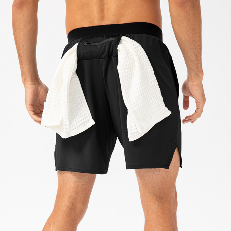 Fitnesa šorti Vīriešu treniņiem Sporta šorti Ātri nožūst ar kabatām Īsi Deportivo Hombre Treniņi Īsas Bikses Pārgājieni Skriešana ārā