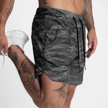 Американски РАЗМЕР Мъжки фитнес Бързосъхнещи шорти за джогинг Фитнес тренировки Къси панталони Мъжки спортни ежедневни спортни панталони за бодибилдинг