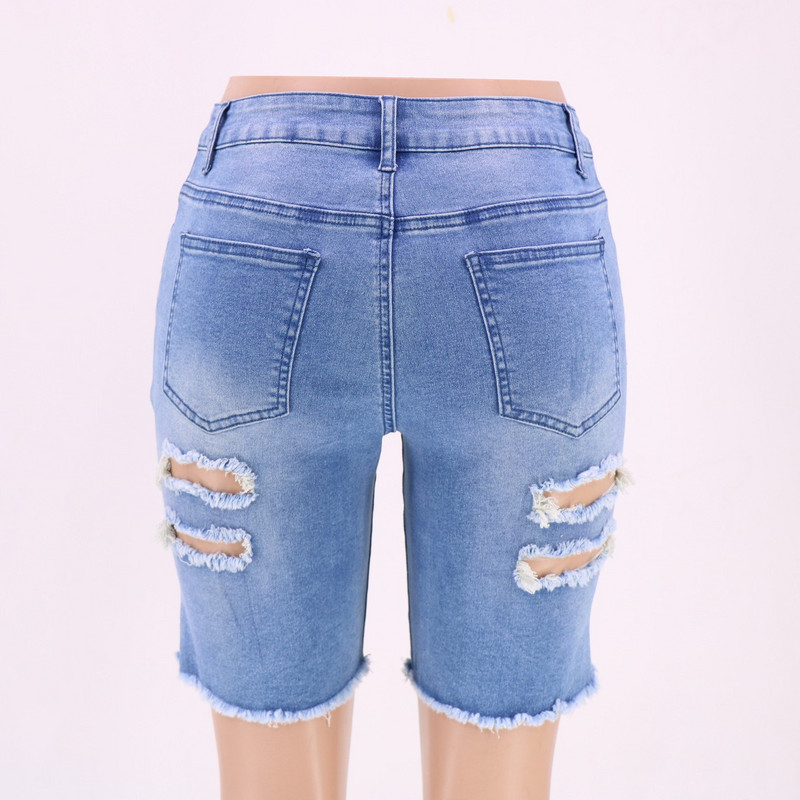 2022. gada pavasaris/vasara, jauni džinsu šorti ar augstu vidukli, sievietēm, ielu modes ikdienas elastīgi džinsi šorti S-2XL Drop Shipping