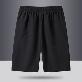 Ново за лятото на 2024 г. Мъжки плажни бързосъхнещи спортни панталони за бягане Черни къси панталони Ежедневни овърсайз 8XL 7XL Панталони Панталони