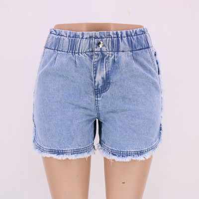 2022. gada jauns zils un rozā sieviešu vasaras džinsa šorti Modes ar augstu vidukli elastīgs viduklis šorti Džinsi Iela Casua Clothes S-2XL