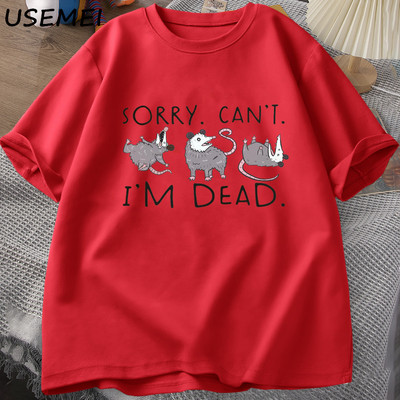 Possum T krekls Opossum Lover Funny Graphic T krekls Anxiety Attack T krekli Kokvilnas īsām piedurknēm Grafiskie T krekli Ielu apģērbi