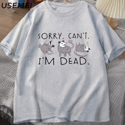 Possum T krekls Opossum Lover Funny Graphic T krekls Anxiety Attack T krekli Kokvilnas īsām piedurknēm Grafiskie T krekli Ielu apģērbi