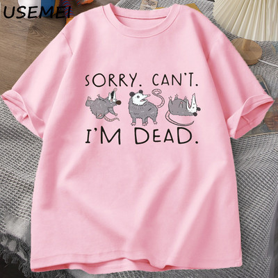 Possum T krekls Opossum Lover Funny Graphic T krekls Anxiety Attack T krekli Kokvilnas īsām piedurknēm Grafiskie T krekli Ielu apģērbi