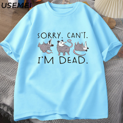 Possum T krekls Opossum Lover Funny Graphic T krekls Anxiety Attack T krekli Kokvilnas īsām piedurknēm Grafiskie T krekli Ielu apģērbi