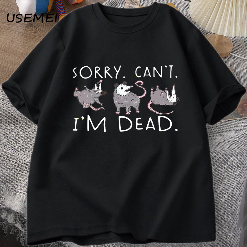 Possum T krekls Opossum Lover Funny Graphic T krekls Anxiety Attack T krekli Kokvilnas īsām piedurknēm Grafiskie T krekli Ielu apģērbi