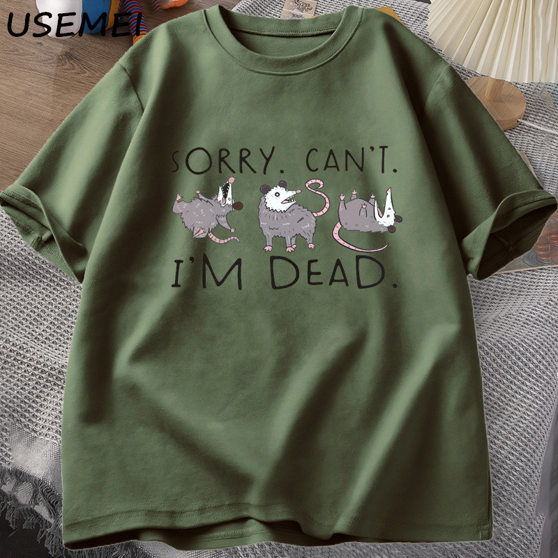 Possum T krekls Opossum Lover Funny Graphic T krekls Anxiety Attack T krekli Kokvilnas īsām piedurknēm Grafiskie T krekli Ielu apģērbi