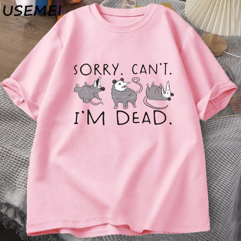 Possum T krekls Opossum Lover Funny Graphic T krekls Anxiety Attack T krekli Kokvilnas īsām piedurknēm Grafiskie T krekli Ielu apģērbi