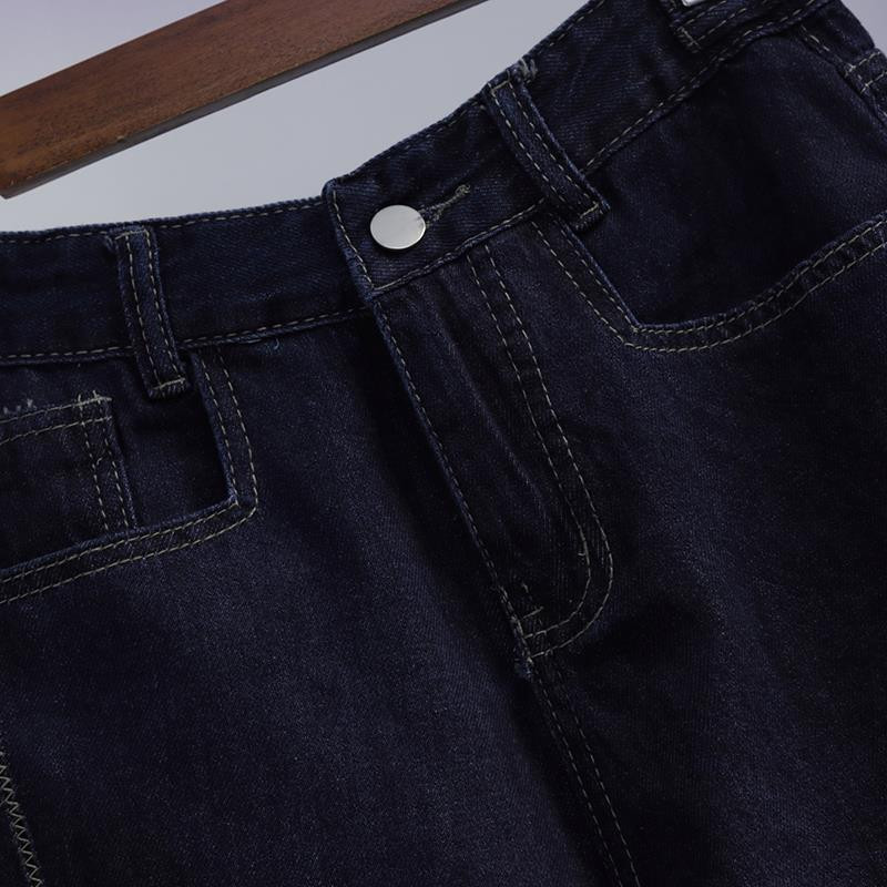 Sieviešu šorti S-5xl Džinsu Vasaras Jauns Fat Sister Augsts Viduklis Karsts Klasisks dizains Mājīgs Preppy Platas Bikses Sieviešu Ins Forši 