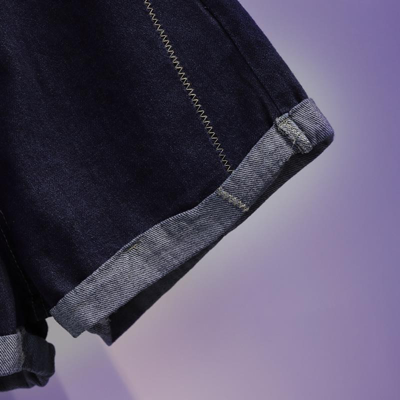 Sieviešu šorti S-5xl Džinsu Vasaras Jauns Fat Sister Augsts Viduklis Karsts Klasisks dizains Mājīgs Preppy Platas Bikses Sieviešu Ins Forši 