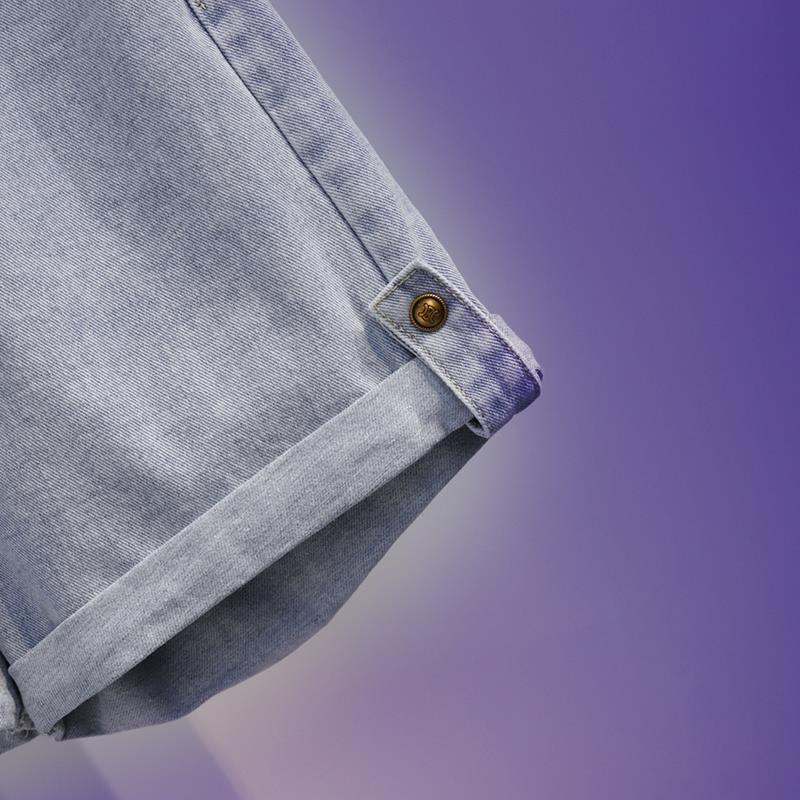 Šorti sieviešu resnā māsa ar augstu vidukli džinsa bikses ar platām kājām cauruļu brīvs dizains S-5XL Street Wear College Summer Feminino Hot Ins