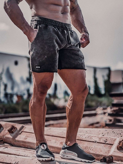 Ανδρικά καλοκαιρινά ρετρό ξεφτισμένα σορτς Αθλητικά Casual Gym Fitness Φαρδιά Stretch κοντά παντελόνια μόδας Μάρκα σορτς μπάσκετ για εξωτερικούς χώρους