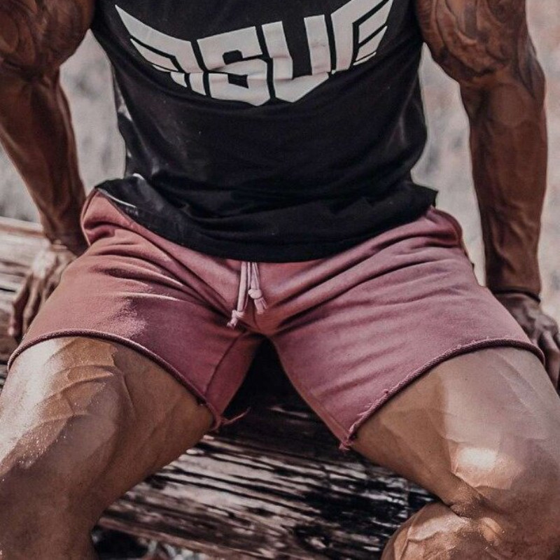 Ανδρικά καλοκαιρινά ρετρό ξεφτισμένα σορτς Αθλητικά Casual Gym Fitness Φαρδιά Stretch κοντά παντελόνια μόδας Μάρκα σορτς μπάσκετ για εξωτερικούς χώρους