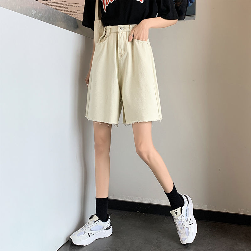 Sieviešu šorti, vienkrāsains džinsa audums, pilnīgs Baggy Hot S-5XL dizains atpūtai Preppy, klasisks, stilīgs, brīvs, vintage, maigs Basic Ins apģērbs