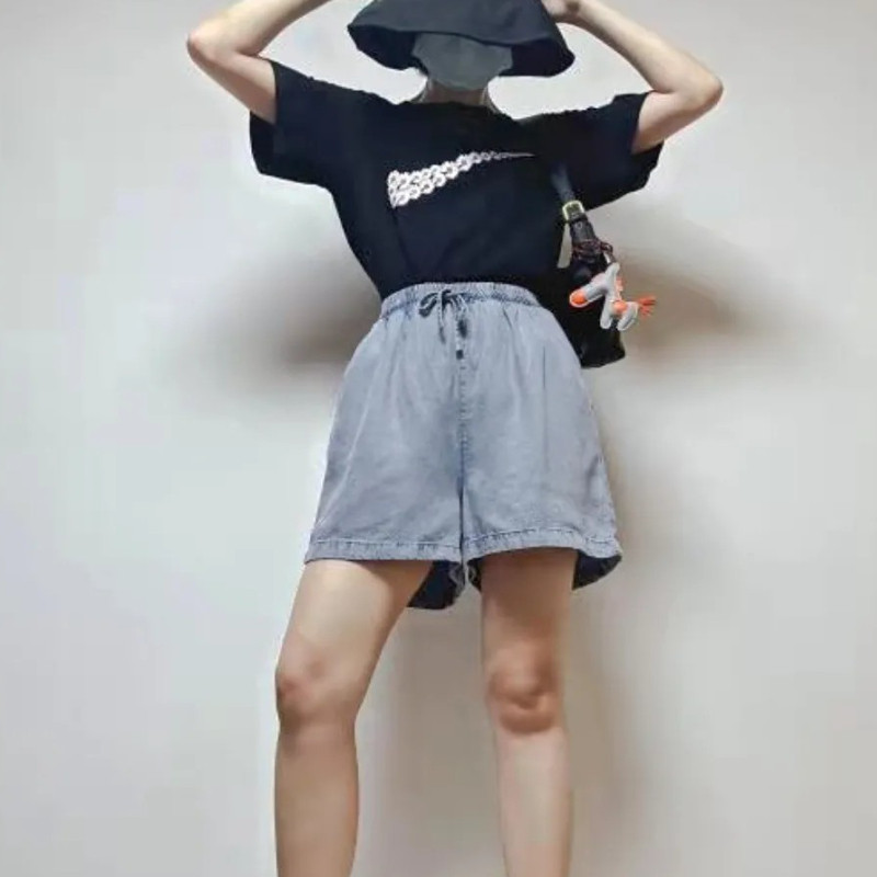 Sieviešu šorti S-5XL Eleganti Mīksts Džinss Vispārpiemērots Dizains Sieviešu Stilīgs Apģērbs Jaunums Elpojošs Populārs Ulzzang Vintage