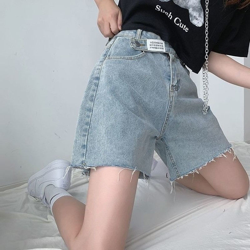 Ženske traper kratke hlače S-5XL s rupama Vintage sveučilišni japanski stil Sveobuhvatne ljetne kratke hlače visokog struka za slobodno vrijeme Popularni uniseks parovi