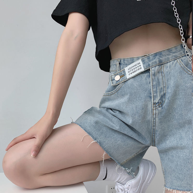 Ženske traper kratke hlače S-5XL s rupama Vintage sveučilišni japanski stil Sveobuhvatne ljetne kratke hlače visokog struka za slobodno vrijeme Popularni uniseks parovi