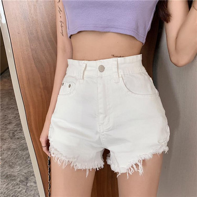 Sieviešu šorti Vasaras Mature Ins S-5XL Brīvajam laikam Visiem piemērotiem ar augstu vidukli Seksīgi džinsa audums, retro stila, moderns sieviešu Ulzzang, jaunas cietas kabatas