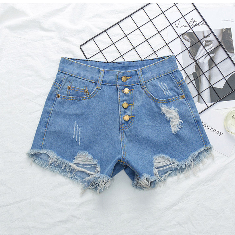 Ljetne traper kratke hlače Feminino Chic vruće ženske traper kratke hlače širokog struka Vintage kratke hlače visokog struka velike veličine S-5XL Jean kratke hlače