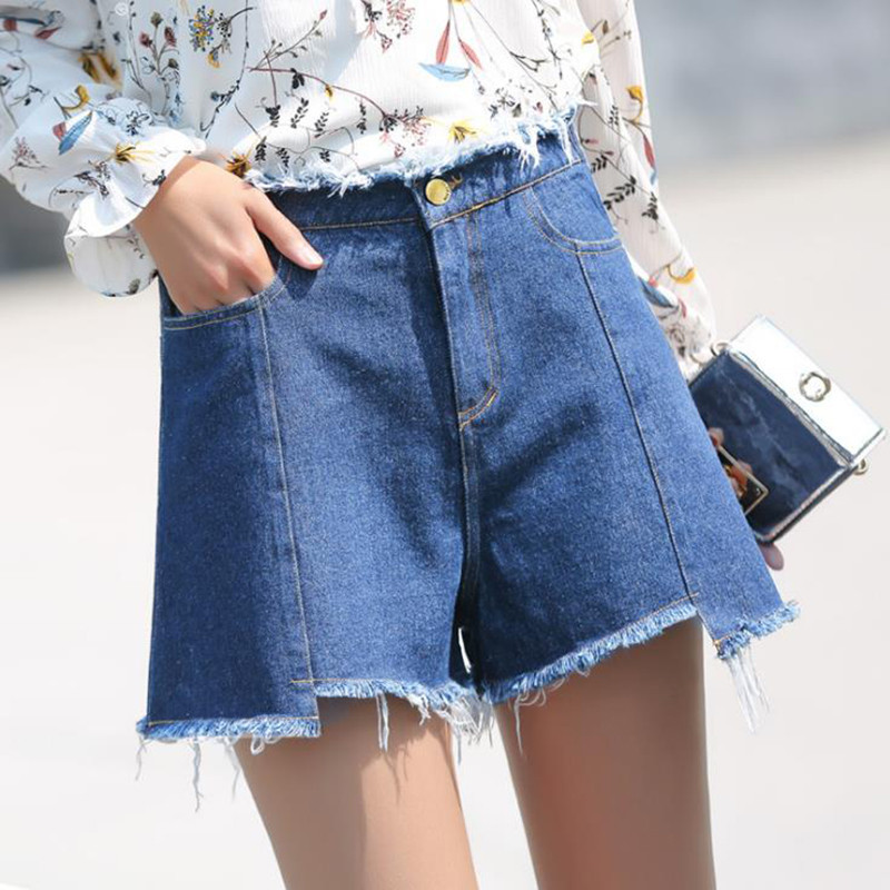 Liela izmēra balti melni džinsa šorti sievietēm vasaras modes melni saplēsti džinsi šorti Hole pušķis sieviešu šorti S-3XL