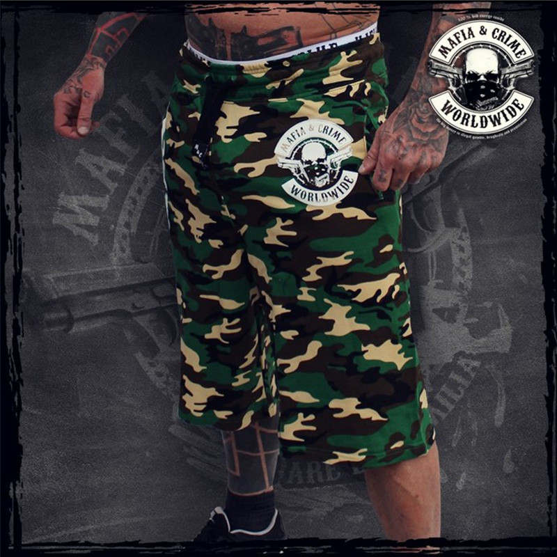 Vīriešu Šorti Vīriešu Slim Fitness Kultūrisms Joger Vīriešu Zīmola izturīgas sporta bikses Fitness Treniņbikses Modes Kokvilnas Īsās Bikses