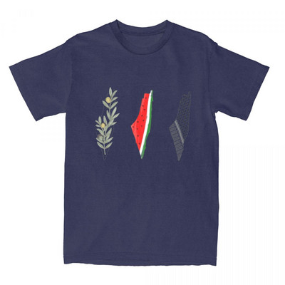 3 Palestine Maps férfi póló Női pamut ruházat Vintage görögdinnye palesztin kerek nyakú rövid ujjú