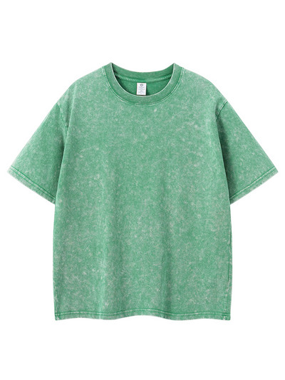 240 gsm kokvilnas vasarā mazgāts T-krekls vīriešu High Street Vintage vienkrāsains Lielizmēra T-krekls, brīvs Y2k topi ar īsām piedurknēm unisex krekls