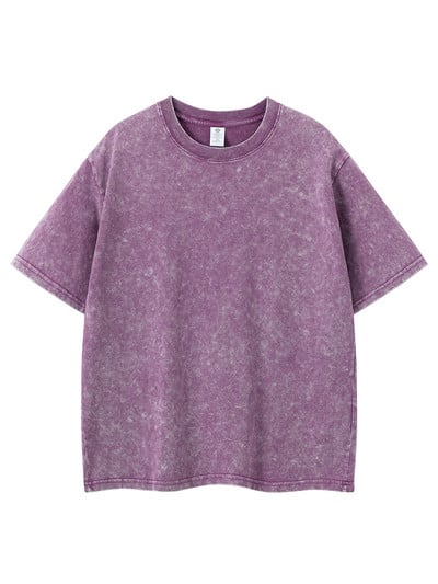 240 gsm kokvilnas vasarā mazgāts T-krekls vīriešu High Street Vintage vienkrāsains Lielizmēra T-krekls, brīvs Y2k topi ar īsām piedurknēm unisex krekls