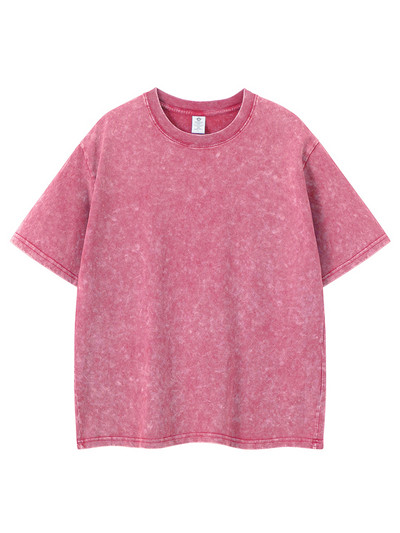 240 gsm kokvilnas vasarā mazgāts T-krekls vīriešu High Street Vintage vienkrāsains Lielizmēra T-krekls, brīvs Y2k topi ar īsām piedurknēm unisex krekls