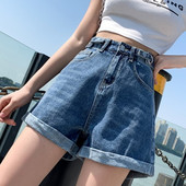 Τζιν σορτς casual loose τζιν Feminino Summer Sexy Daily Young Cute υψηλής ποιότητας Νέες παραλαβές 2024 Γυναικεία κοντό παντελόνι
