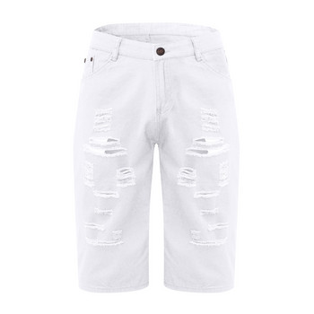 2024 Нова мода Мъжки скъсани къси дънки Маркови дрехи Бермудски летни памучни шорти Дишащи дънкови шорти Shorts Hommes
