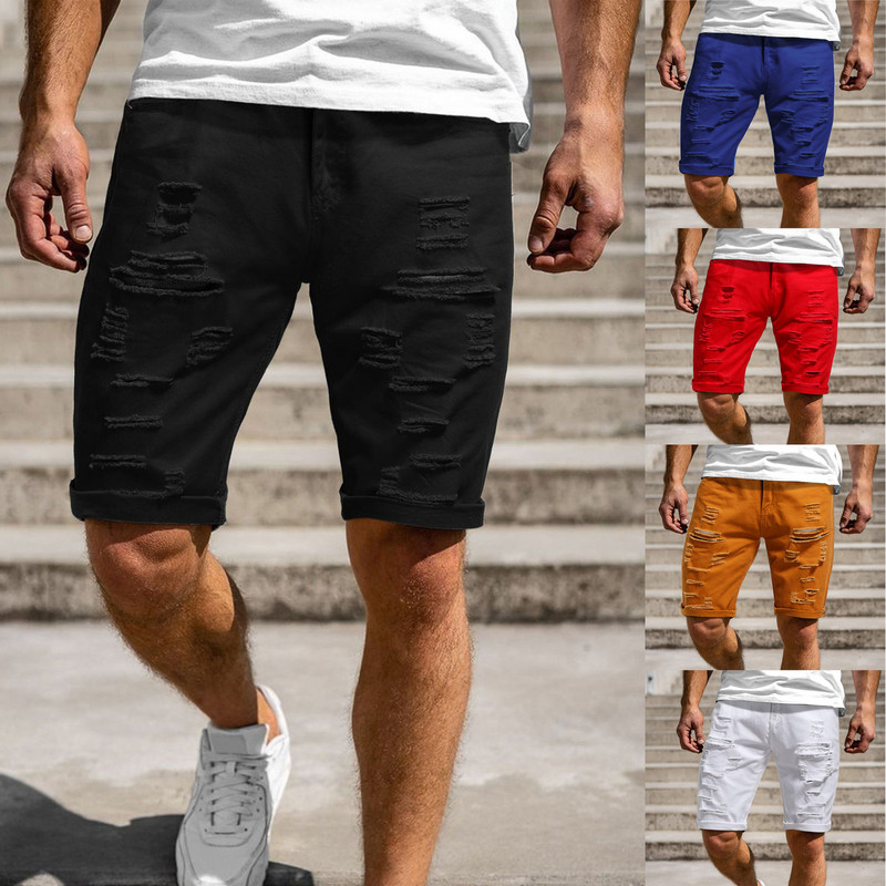 2024. gada jauns modes vīriešu īsie džinsi, zīmola apģērbi Bermudu salas vasaras kokvilnas šorti Elpojoši džinsa šorti šorti Hommes