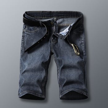 Летни мъжки къси дънкови дънки Тънки ежедневни нови готини панталони Къси еластични ежедневни висококачествени панталони Нови постъпления