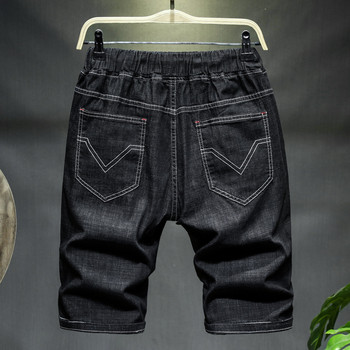 Мъжки дънкови къси панталони Summer Hot Plus Size 10xl 7XL Ежедневни широки, еластични каубойски къси дънкови панталони с висока талия, мъжки дънкови панталони с голям размер