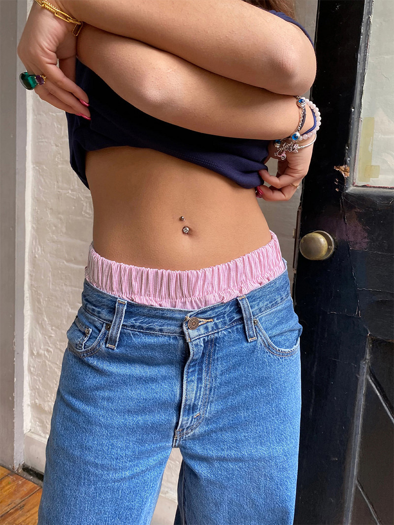 Sieviešu šorti ar svītru apdruku Ikdienas elastīgi zema vidukļa atpūtas šorti, bikses, ielas apģērbs