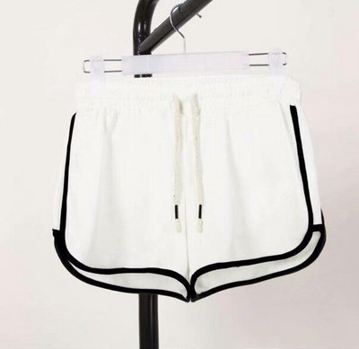 Ležerne ljetne kratke hlače na vezanje Ženske jednostavne elastične uske kratke hlače Ženske modne kratke hlače za plažu visokog struka Crne bijele kratke hlače Ženske