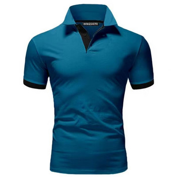Мъжка лятна поло тениска Мъжка бизнес ежедневна тениска Дишащо спортно облекло за голф Блузи с къси ръкави за мъже Размер S-8XL