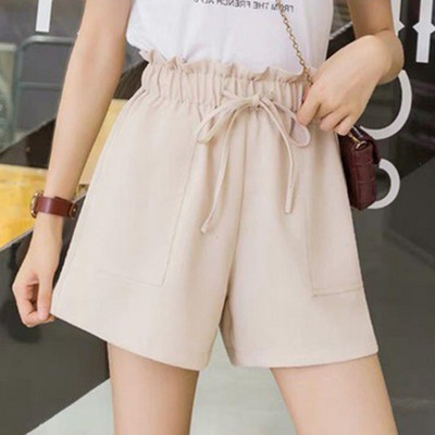 Darba apģērbs Sieviešu bikses Ikdienišķs ar augstu vidukli korejiešu stila S-5XL šorti, tievi vienkrāsaini Pavasaris, vasara, moderns, plats