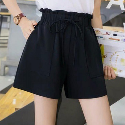 Darba apģērbs Sieviešu bikses Ikdienišķs ar augstu vidukli korejiešu stila S-5XL šorti, tievi vienkrāsaini Pavasaris, vasara, moderns, plats