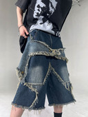 Ameerika uues stiilis retro staar plaaster tups meeste teksapüksid vabad vabad hip-hop tänavapaari püksid dressipüksid