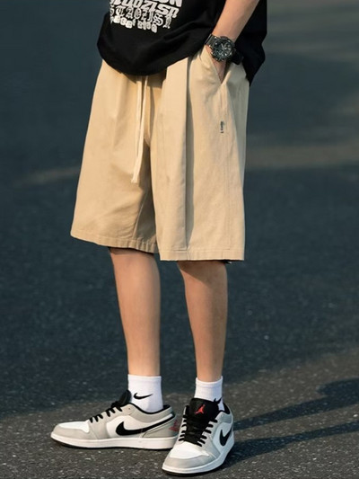 2023. gada vasaras vīriešu kombinezoni Šorti Baggy Straight Ikdienas īsās bikses Y2K Streetwear Bermudu salu sporta aukliņas pantalones cortos