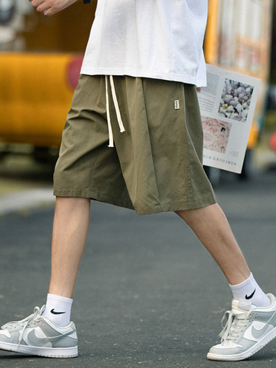 2023. gada vasaras vīriešu kombinezoni Šorti Baggy Straight Ikdienas īsās bikses Y2K Streetwear Bermudu salu sporta aukliņas pantalones cortos