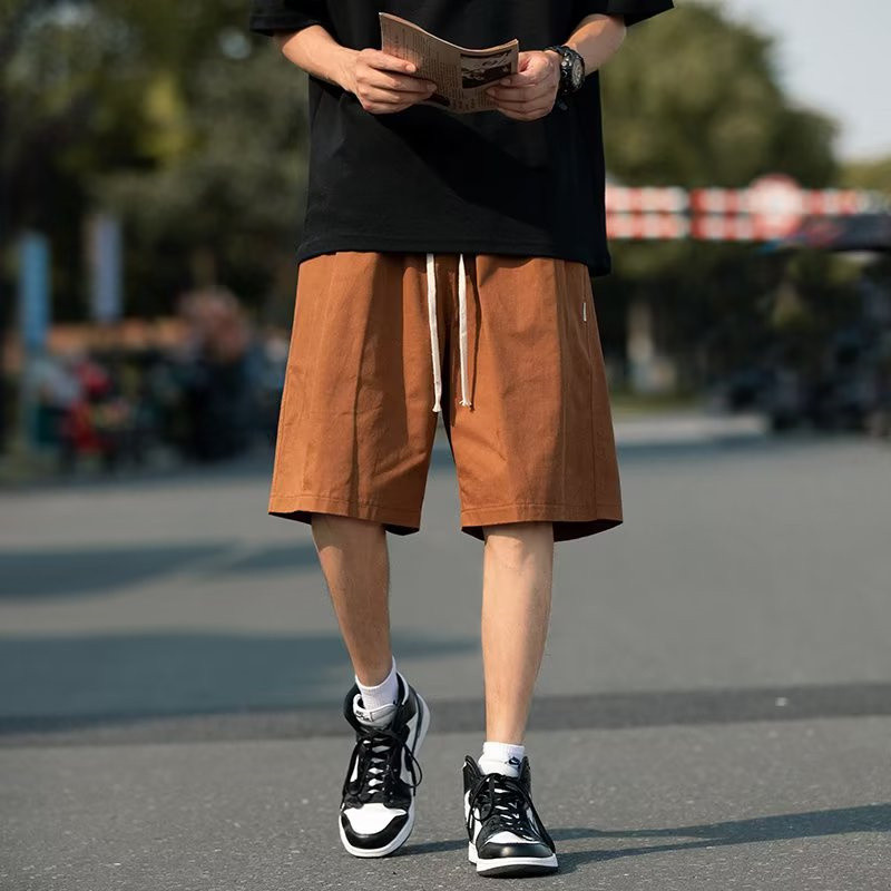 2023. gada vasaras vīriešu kombinezoni Šorti Baggy Straight Ikdienas īsās bikses Y2K Streetwear Bermudu salu sporta aukliņas pantalones cortos