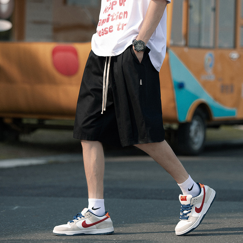 2023. gada vasaras vīriešu kombinezoni Šorti Baggy Straight Ikdienas īsās bikses Y2K Streetwear Bermudu salu sporta aukliņas pantalones cortos