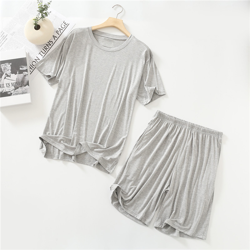 Ljetne pidžame Muške modalne kratke rukave, kratke rukave, odijelo, ležerni dvodijelni set velikih veličina, muška kućna odjeća, salonke, pidžama Hombre