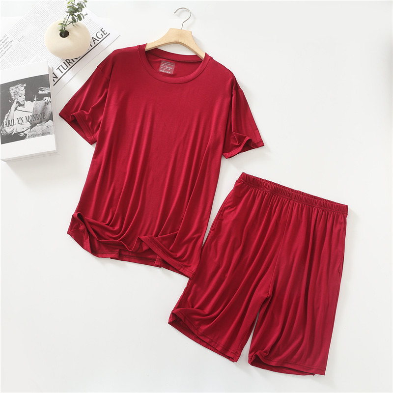 Ljetne pidžame Muške modalne kratke rukave, kratke rukave, odijelo, ležerni dvodijelni set velikih veličina, muška kućna odjeća, salonke, pidžama Hombre