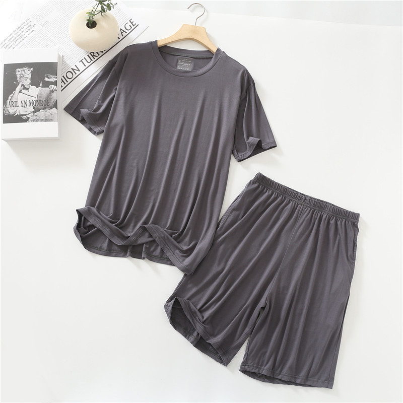 Ljetne pidžame Muške modalne kratke rukave, kratke rukave, odijelo, ležerni dvodijelni set velikih veličina, muška kućna odjeća, salonke, pidžama Hombre